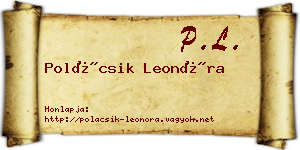 Polácsik Leonóra névjegykártya